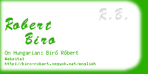 robert biro business card