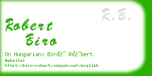 robert biro business card